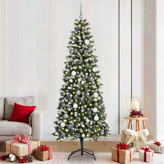 Künstlicher Weihnachtsbaum mit 300 LEDs Grün 86 x 86 x 210 cm