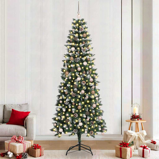 Künstlicher Weihnachtsbaum mit 300 LEDs Grün 96 x 96 x 240 cm