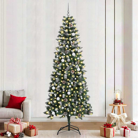 Künstlicher Weihnachtsbaum mit 300 LEDs Grün 96 x 96 x 240 cm