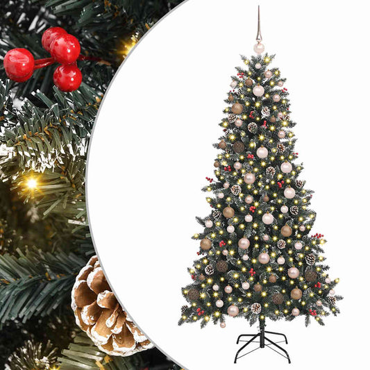 Künstlicher Weihnachtsbaum mit 300 LEDs Grün 114 x 114 x 210 cm