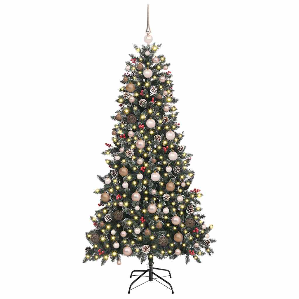 Künstlicher Weihnachtsbaum mit 300 LEDs Grün 114 x 114 x 210 cm