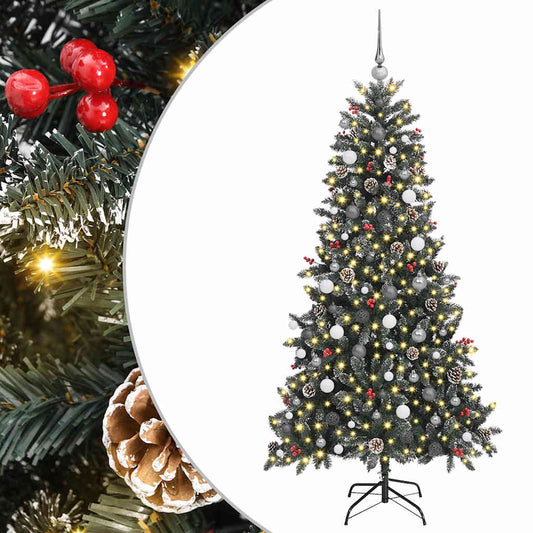 Künstlicher Weihnachtsbaum mit 300 LEDs Grün 114 x 114 x 210 cm