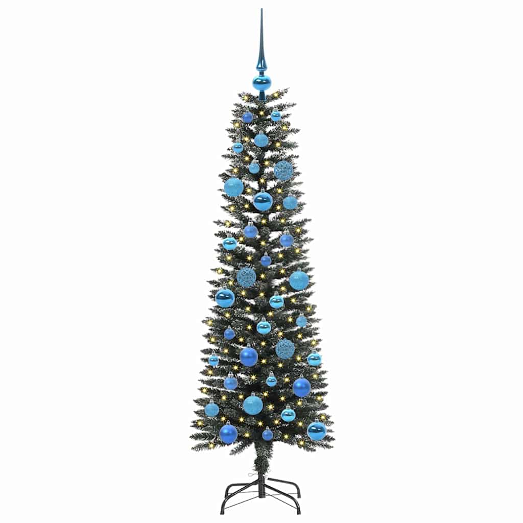 Künstlicher Weihnachtsbaum mit 150 LEDs mit Ständer Grün 150 cm