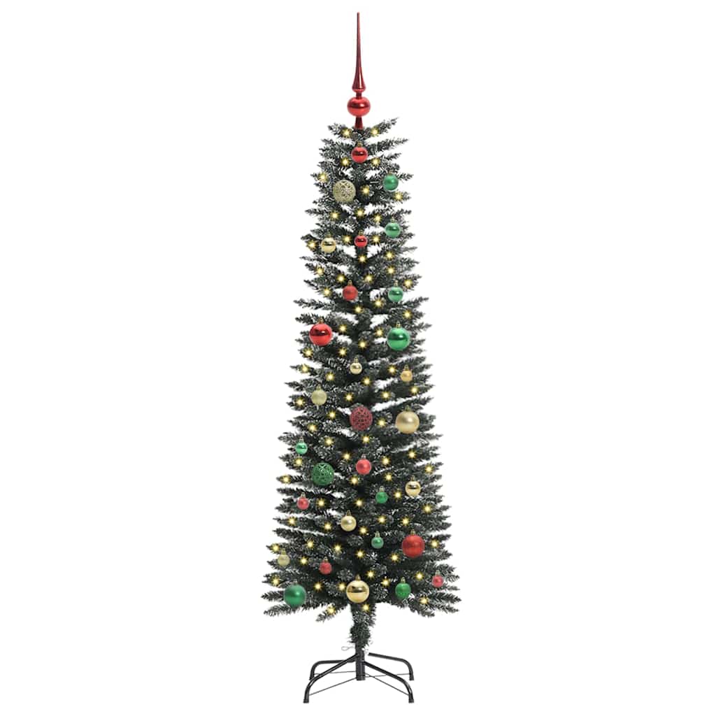 Künstlicher Weihnachtsbaum mit 150 LEDs mit Ständer Grün 150 cm