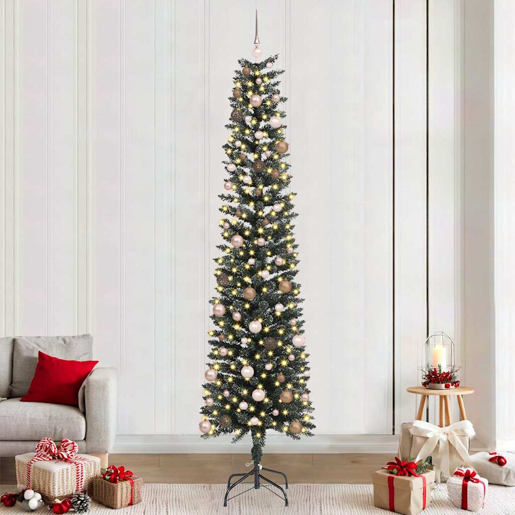 Künstlicher Weihnachtsbaum mit 300 LEDs Grün 58 x 58 x 240 cm