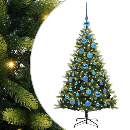 Künstlicher geflammter Weihnachtsbaum 150 LEDs Grün 120 cm