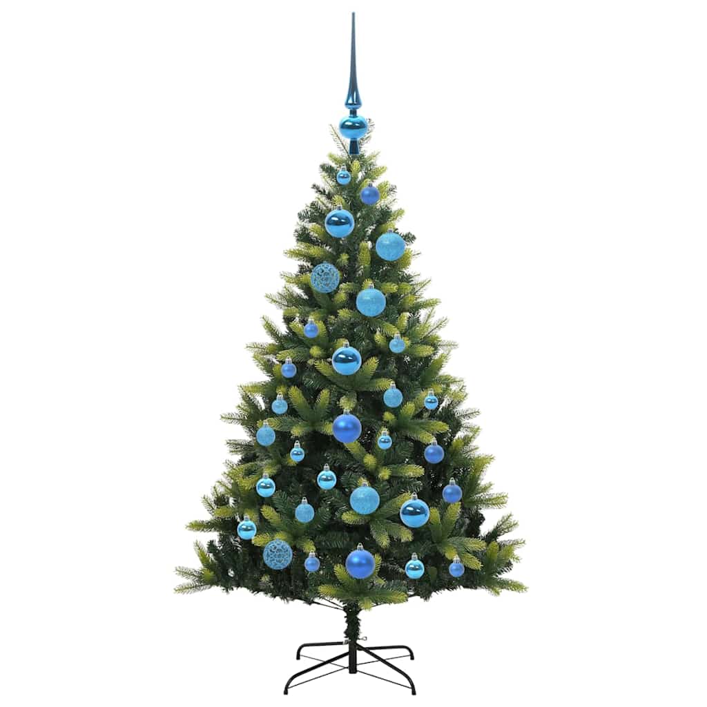 Künstlicher geflammter Weihnachtsbaum 150 LEDs Grün 120 cm