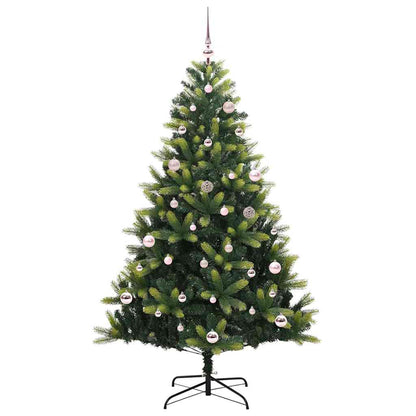 Künstlicher geflammter Weihnachtsbaum 150 LEDs Grün 150 cm