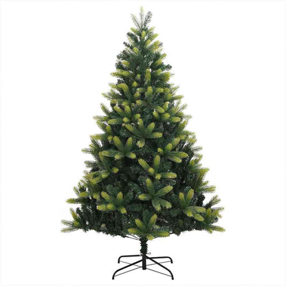 Künstlicher geflammter Weihnachtsbaum 150 LEDs Grün 150 cm