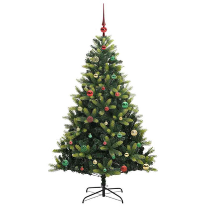 Künstlicher geflammter Weihnachtsbaum 150 LEDs Grün 150 cm