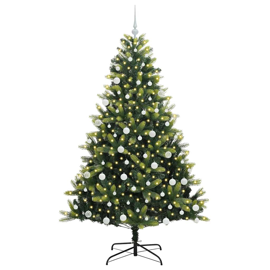Künstlicher Klapp-Weihnachtsbaum mit 300 LEDs Grün 180 cm