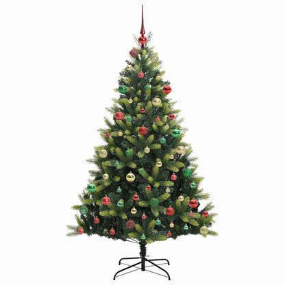 Künstlicher Klapp-Weihnachtsbaum mit 300 LEDs Grün 180 cm