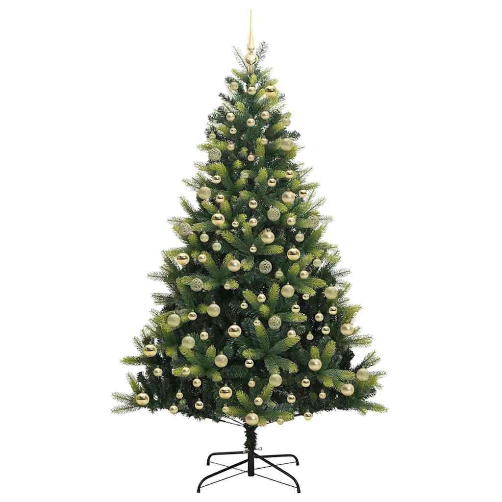 Künstlicher Klapp-Weihnachtsbaum mit 300 LEDs Grün 210 cm