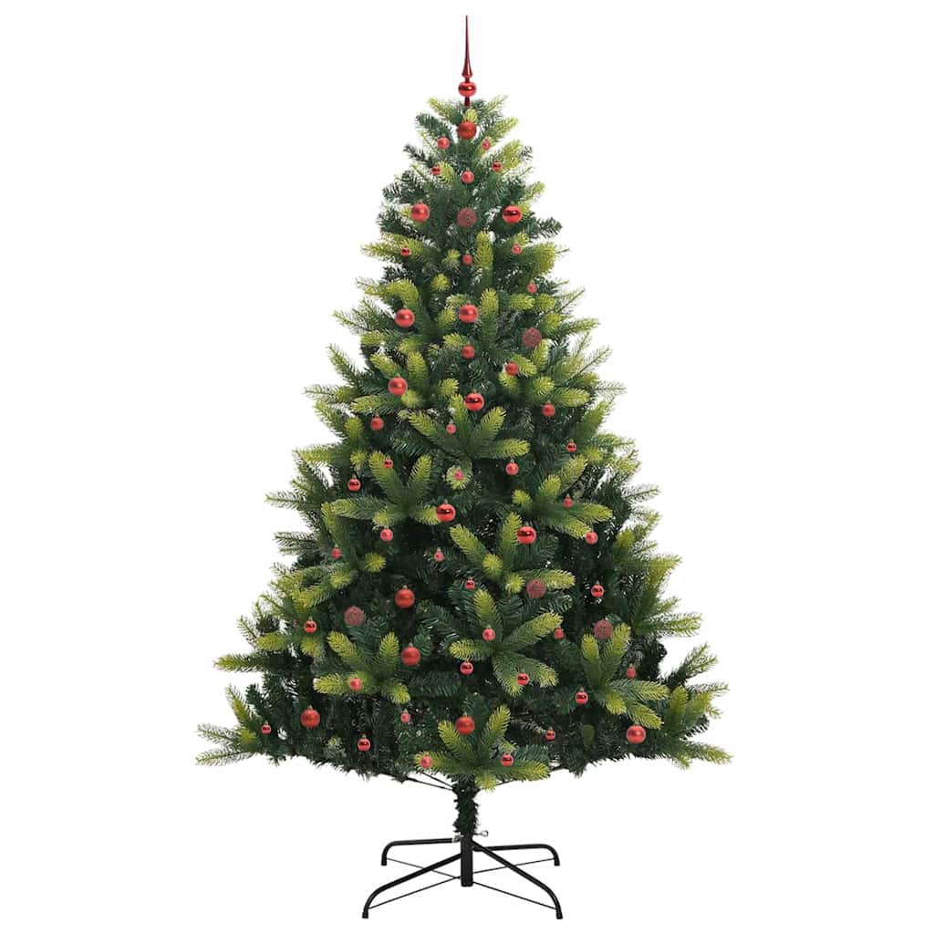 Künstlicher Klapp-Weihnachtsbaum mit 300 LEDs Grün 240 cm