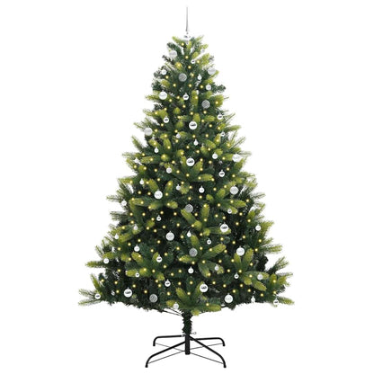Künstlicher Klapp-Weihnachtsbaum mit 300 LEDs Grün 240 cm