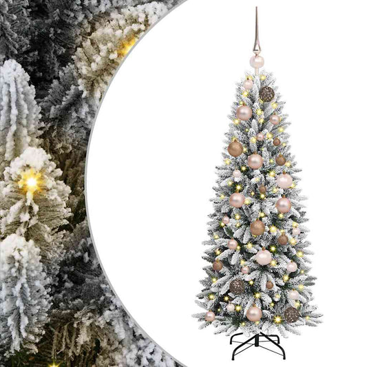 Künstlicher Weihnachtsbaum mit 150 LEDs Weiß 53 x 53 x 120 cm