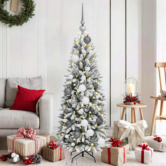 Künstlicher Weihnachtsbaum mit 150 LEDs Weiß 53 x 53 x 120 cm