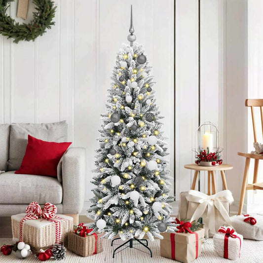 Künstlicher Weihnachtsbaum mit 150 LEDs Weiß 63 x 63 x 150 cm