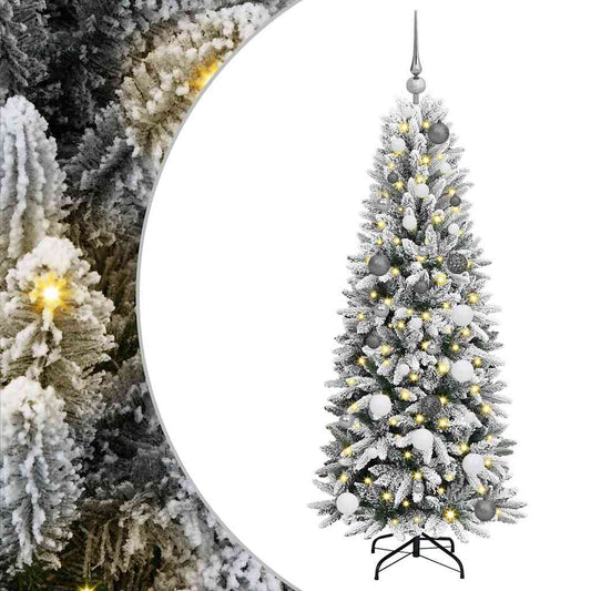 Künstlicher Weihnachtsbaum mit 150 LEDs Weiß 63 x 63 x 150 cm