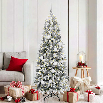 Künstlicher Weihnachtsbaum mit 300 LEDs Weiß 73 x 73 x 180 cm