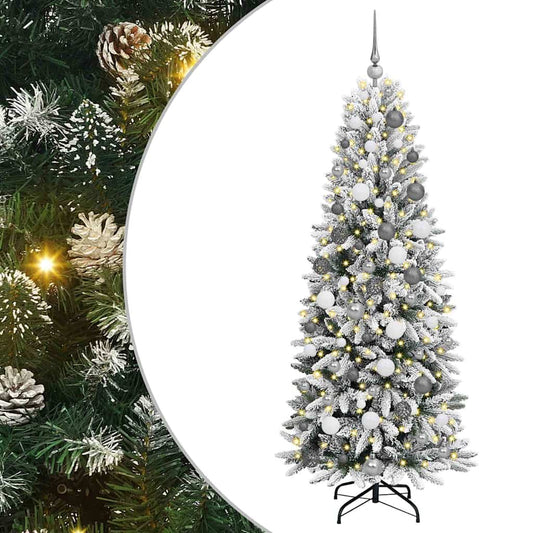 Künstlicher Weihnachtsbaum mit 300 LEDs Weiß 73 x 73 x 180 cm