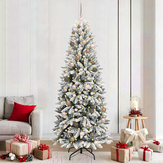 Künstlicher Weihnachtsbaum mit 300 LEDs Weiß 78 x 78 x 210 cm