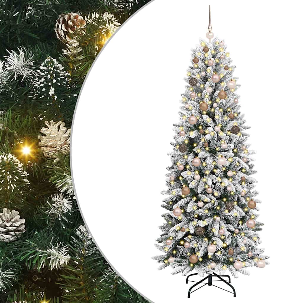 Künstlicher Weihnachtsbaum mit 300 LEDs Weiß 78 x 78 x 210 cm