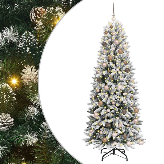 Künstlicher Weihnachtsbaum mit 300 LEDs Weiß 78 x 78 x 210 cm