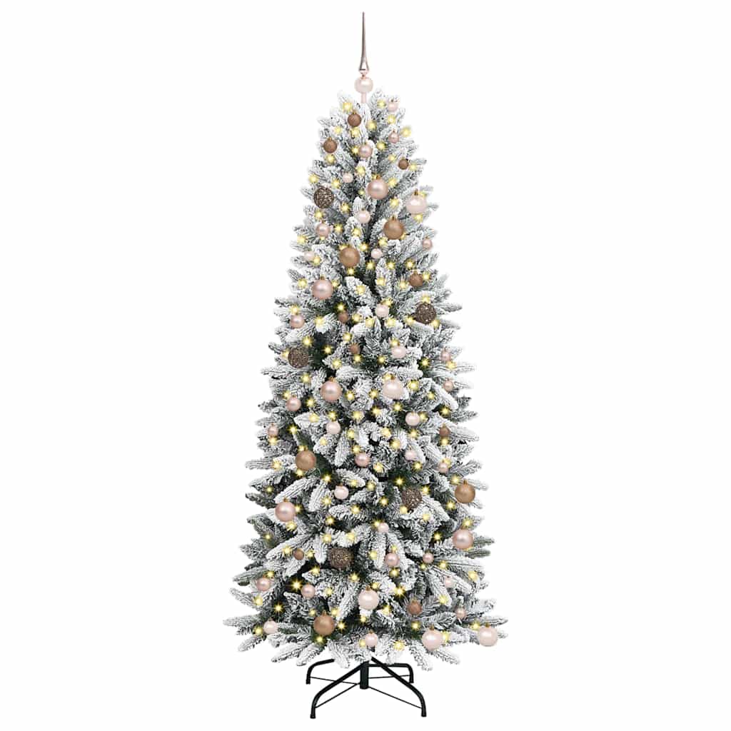 Künstlicher Weihnachtsbaum mit 300 LEDs Weiß 78 x 78 x 210 cm