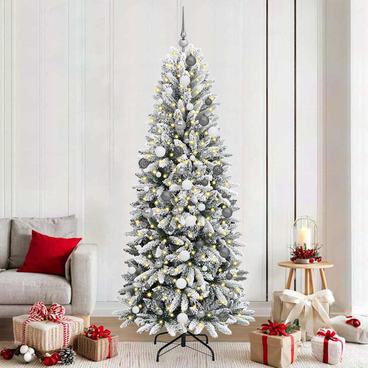 Künstlicher Weihnachtsbaum mit 300 LEDs Weiß 78 x 78 x 210 cm