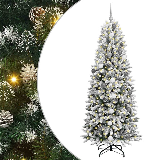 Künstlicher Weihnachtsbaum mit 300 LEDs Weiß 78 x 78 x 210 cm