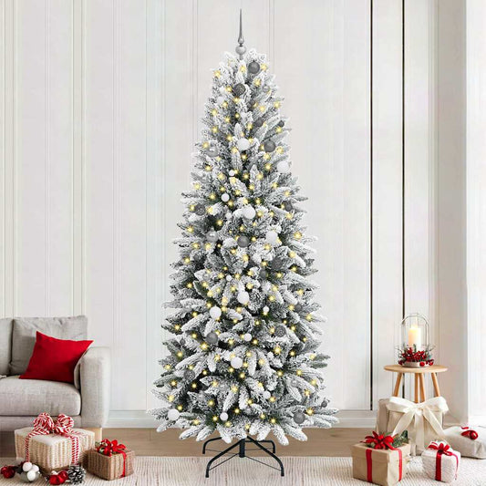 Künstlicher Weihnachtsbaum mit 300 LEDs Weiß 93 x 93 x 240 cm