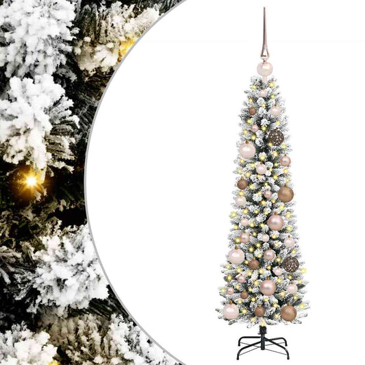 Künstlicher Weihnachtsbaum mit 150 LEDs mit Ständer Weiß 120 cm