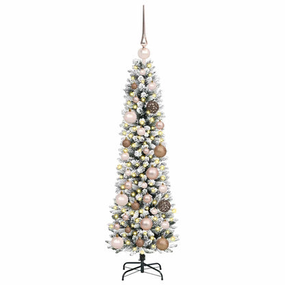 Künstlicher Weihnachtsbaum mit 150 LEDs mit Ständer Weiß 120 cm