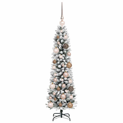 Künstlicher Weihnachtsbaum mit 150 LEDs mit Ständer Weiß 120 cm