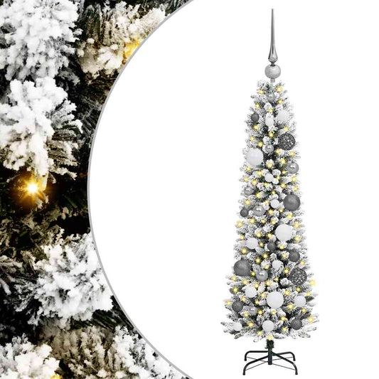 Künstlicher Weihnachtsbaum mit 150 LEDs mit Ständer Weiß 120 cm