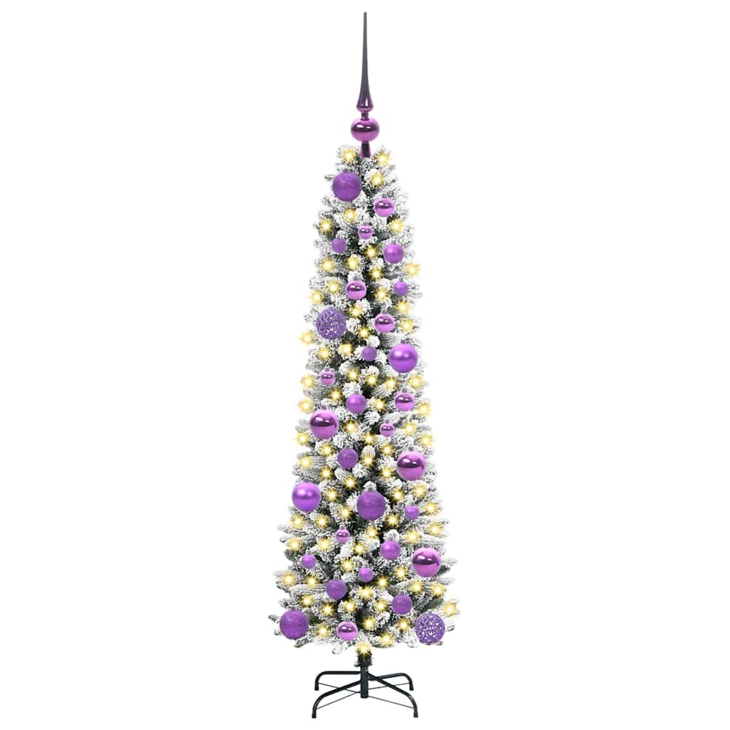 Künstlicher Weihnachtsbaum mit 150 LEDs Grün und Weiß 120 cm