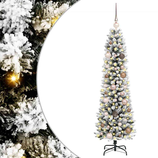 Künstlicher Weihnachtsbaum mit 150 LEDs mit Ständer Weiß 150 cm