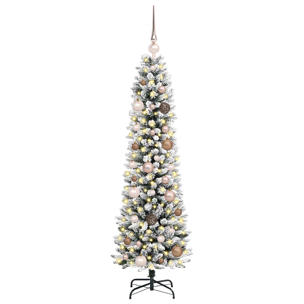 Künstlicher Weihnachtsbaum mit 150 LEDs mit Ständer Weiß 150 cm