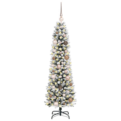 Künstlicher Weihnachtsbaum mit 150 LEDs mit Ständer Weiß 150 cm