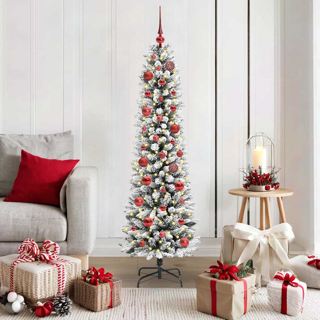 Künstlicher Weihnachtsbaum mit 150 LEDs Grün und Weiß 150 cm