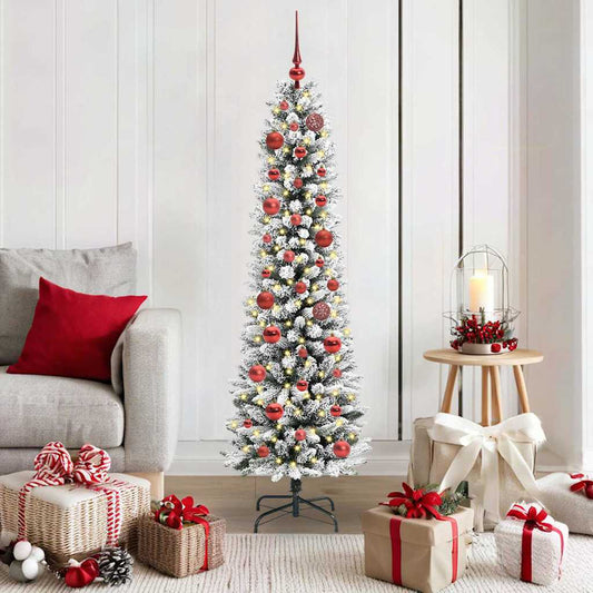 Künstlicher Weihnachtsbaum mit 150 LEDs Grün und Weiß 150 cm