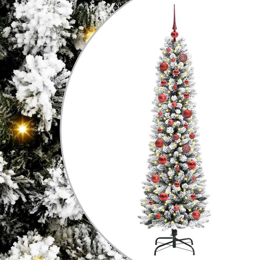 Künstlicher Weihnachtsbaum mit 150 LEDs Grün und Weiß 150 cm