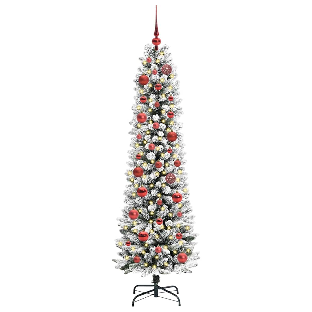 Künstlicher Weihnachtsbaum mit 150 LEDs Grün und Weiß 150 cm