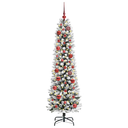 Künstlicher Weihnachtsbaum mit 150 LEDs Grün und Weiß 150 cm