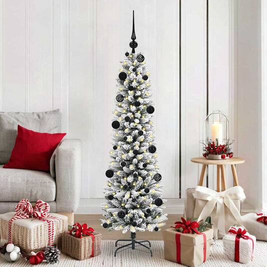 Künstlicher Weihnachtsbaum mit 150 LEDs Grün und Weiß 150 cm
