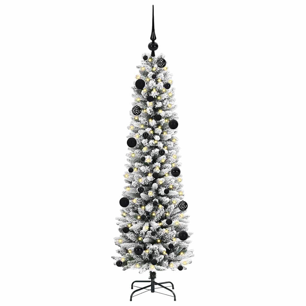 Künstlicher Weihnachtsbaum mit 150 LEDs Grün und Weiß 150 cm