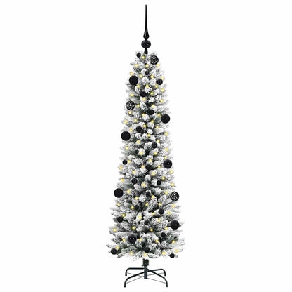 Künstlicher Weihnachtsbaum mit 150 LEDs Grün und Weiß 150 cm