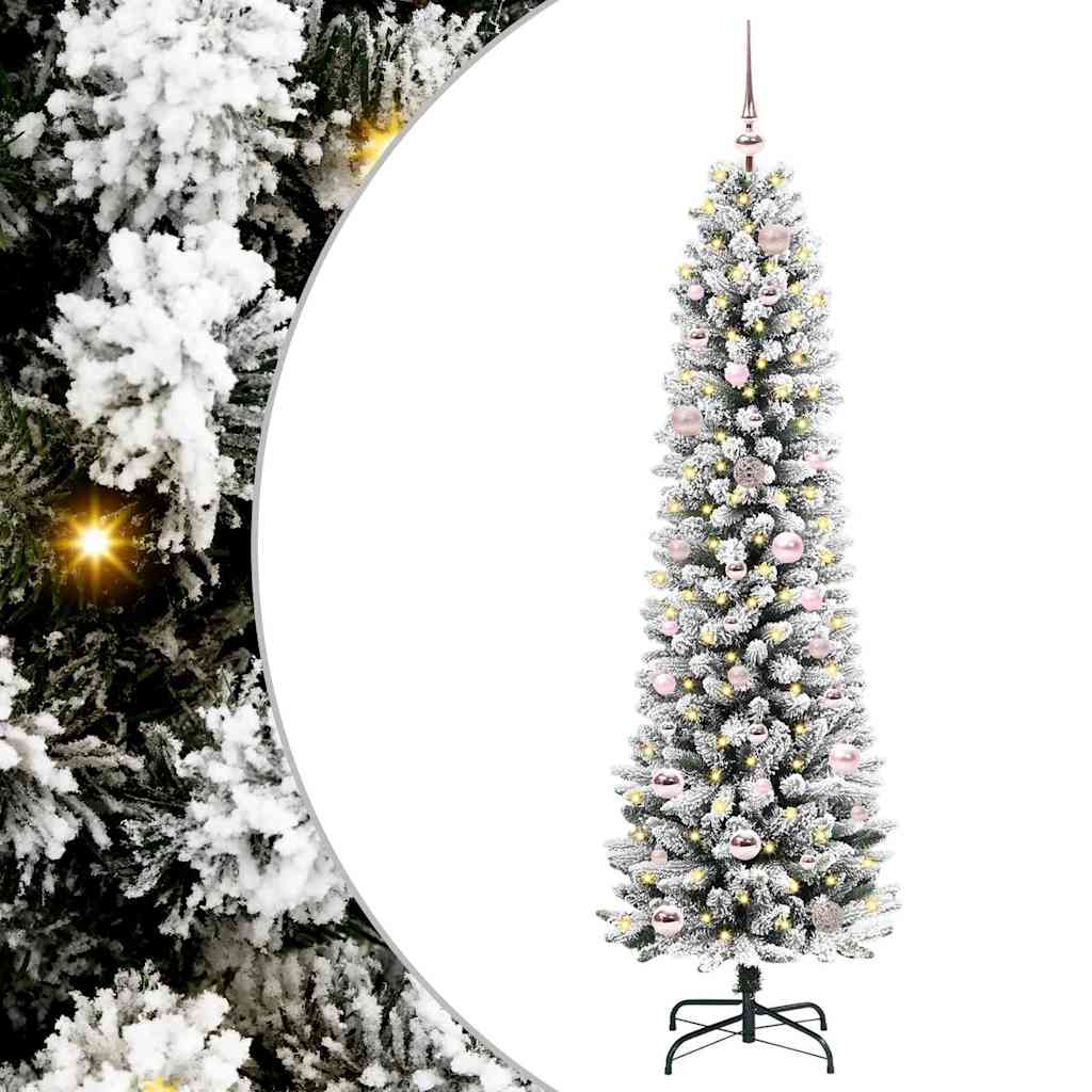 Künstlicher Weihnachtsbaum mit 150 LEDs Grün und Weiß 150 cm
