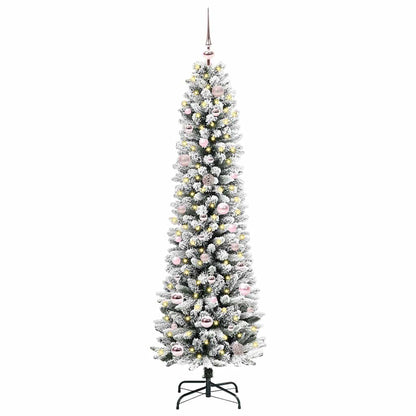 Künstlicher Weihnachtsbaum mit 150 LEDs Grün und Weiß 150 cm
